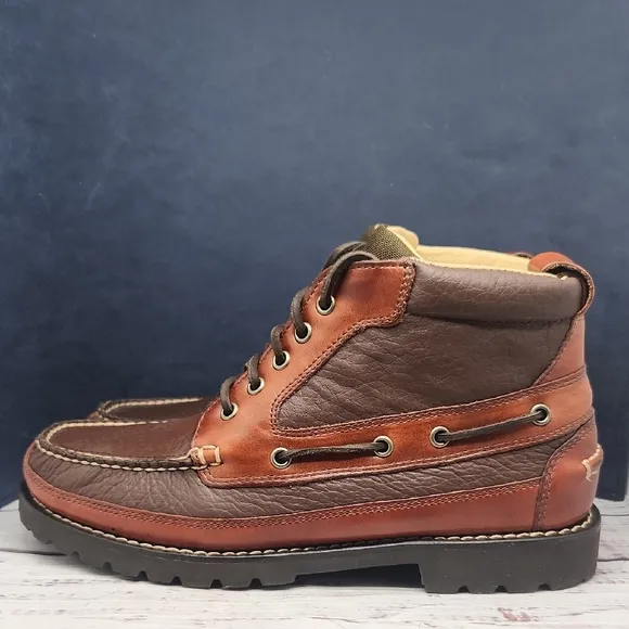 LL Bean Allagash Bison Handsewn Chukka Boots Boat Shoes Size 9
