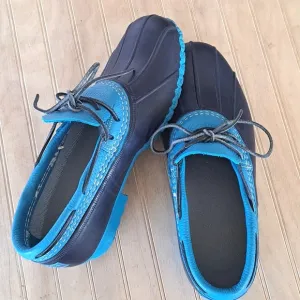 L.L. Bean 'Bean Boots' Low Leather Laced Rubber Mocs Duck Durable Qus Rain Boots