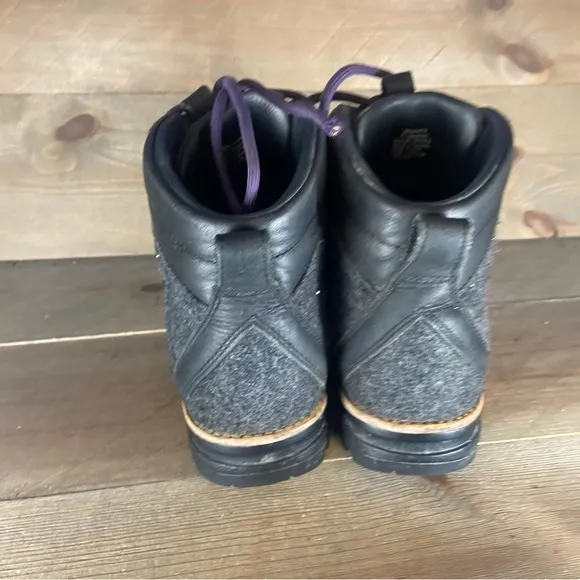 ll bean knifes edge womens szie 7.5 shoes black leather waterproof hiking boots
