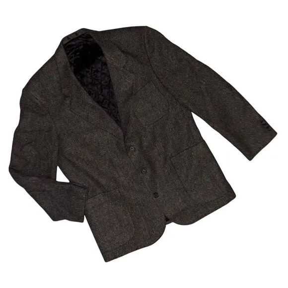 LL Bean Men’s Wool Sport Coat Blazer Medium Multicolor Tweed Insulated Mint Cond