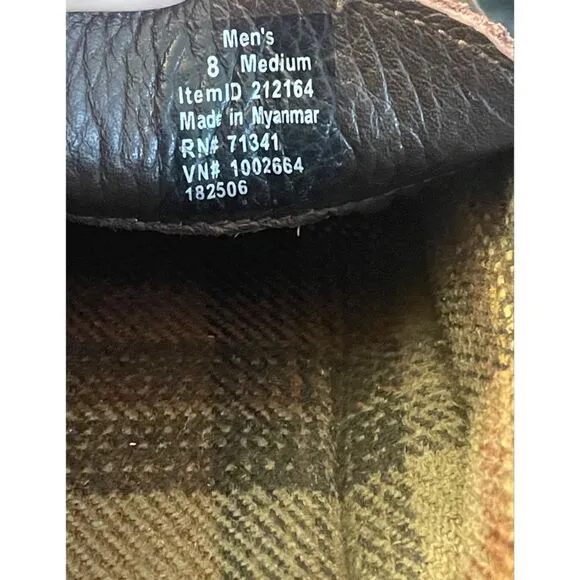 LL Bean Pebble Leather Moccasin Slip-On Loafer Driving Shoes Mens Size 8