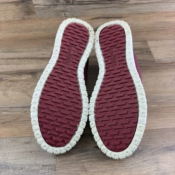 LL BEAN Primaloft Quilt Ultralight WP Slip On Men Sz 8 Mountain Red Dark…