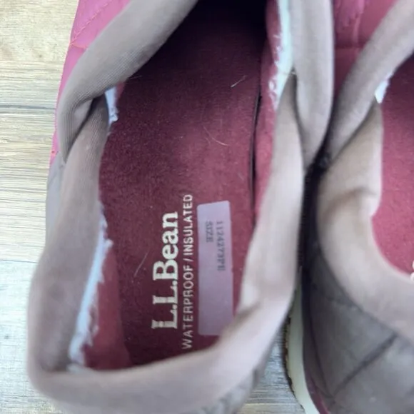LL BEAN Primaloft Quilt Ultralight WP Slip On Men Sz 8 Mountain Red Dark…