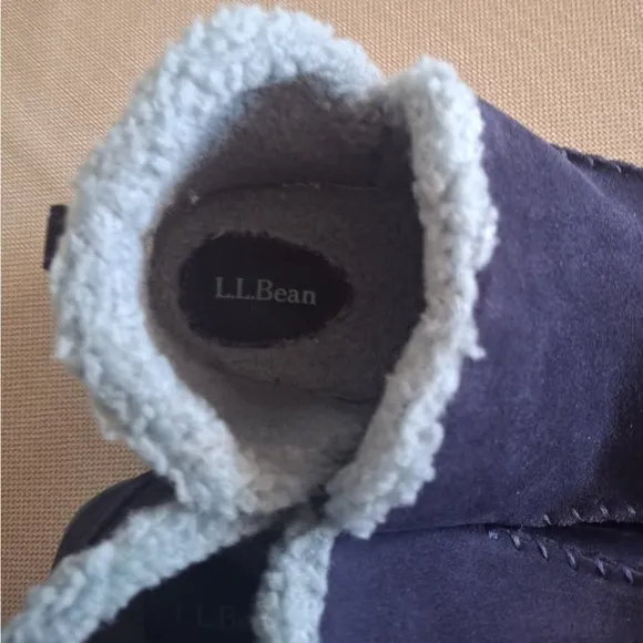 L.L. Bean Women’s Fleece Lined Slip on Insulated Shoes Booties Size 10