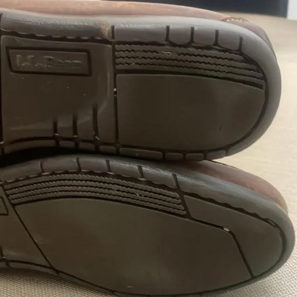 L.L. Beans Men’s Brown Leather Boat Shoes Loafers Size 9