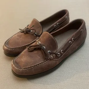 L.L. Beans Men’s Brown Leather Boat Shoes Loafers Size 9