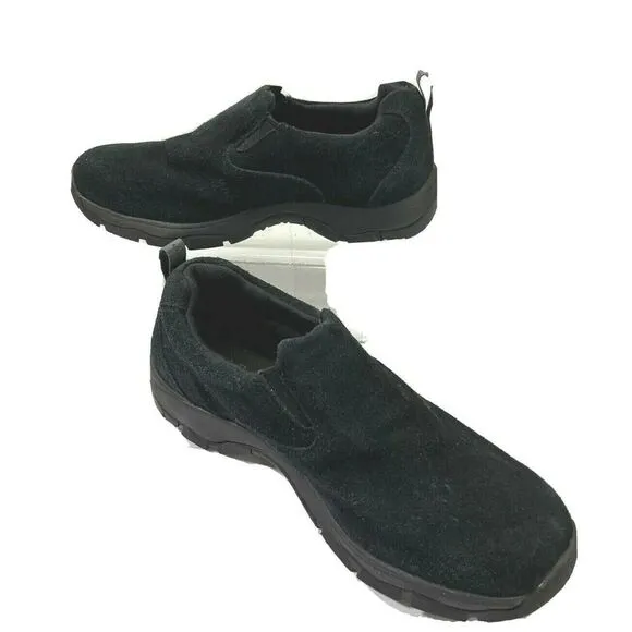 L.L. Bean Mens 9 M Black Snow Shoes Vibram Tek 2.5 Arctic Grip Primaloft Slip On