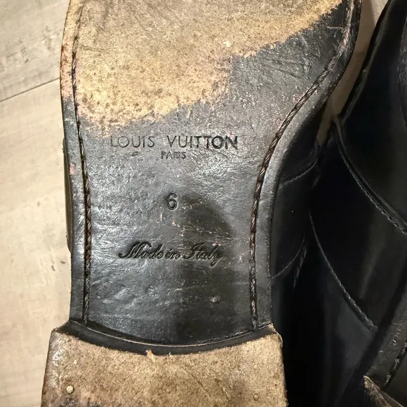 Louis Vuitton Men's Black Loafers