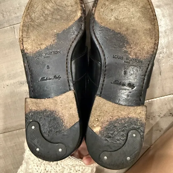Louis Vuitton Men's Black Loafers
