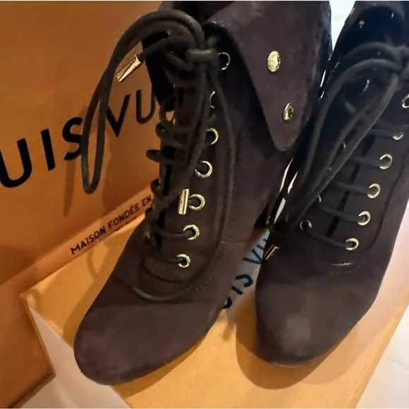 Louis Vuitton Suede Short Boots