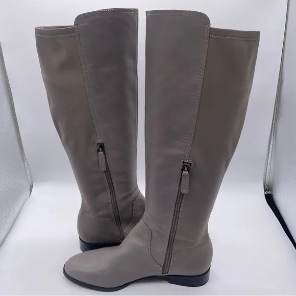 Louise et Cie Lo Vallery R Dove Gray Leather Tall Boots Size US 8.