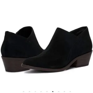 Lucky Brand Fanky Bootie Suede Ankle Boots Black New Size  9 Nwt