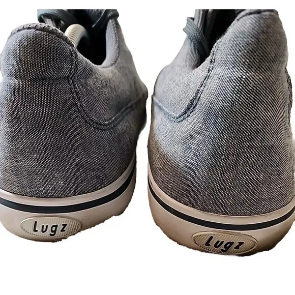 Lugz Mens Shoes Sneakers Washed Blue Stockwell Linen Oxford Athletic Size 12