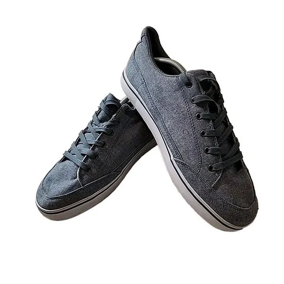 Lugz Mens Shoes Sneakers Washed Blue Stockwell Linen Oxford Athletic Size 12