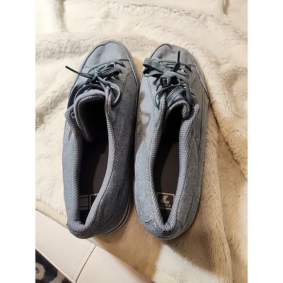 Lugz Mens Shoes Sneakers Washed Blue Stockwell Linen Oxford Athletic Size 12