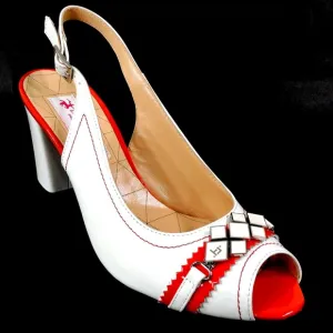 LUIGI TRAINI 🇮🇹 WOMEN'S WHITE SOFT LEATHER COMFORT SUMMER SANDALS