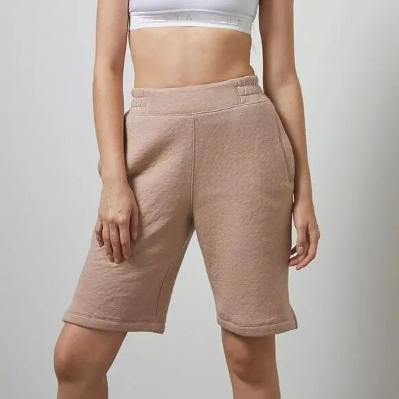 LUNYA Womens Shorts Medium Oatmeal Pull On Restore Double‎ Faced Pockets $148