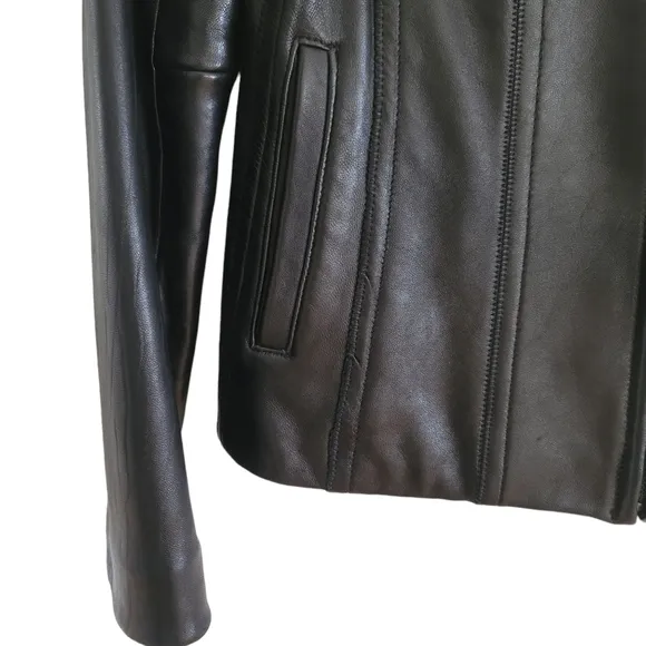 🌟Luxurious Avanti Black Leather Jacket Women’s S