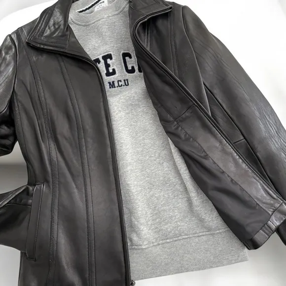 🌟Luxurious Avanti Black Leather Jacket Women’s S
