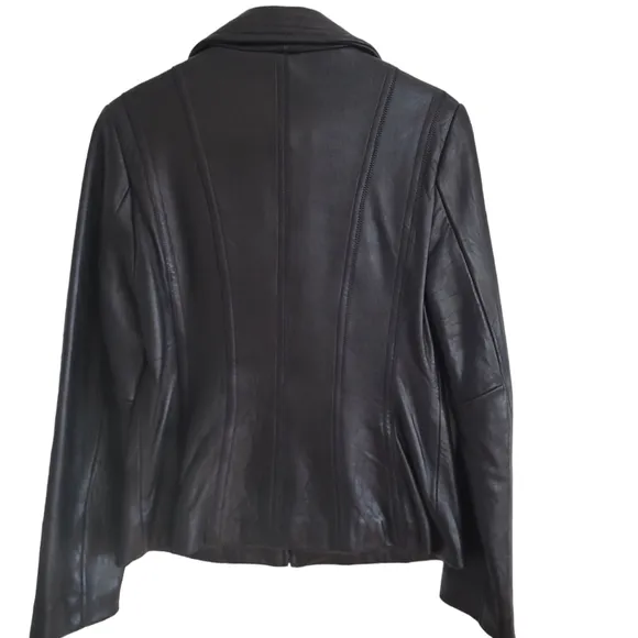 🌟Luxurious Avanti Black Leather Jacket Women’s S