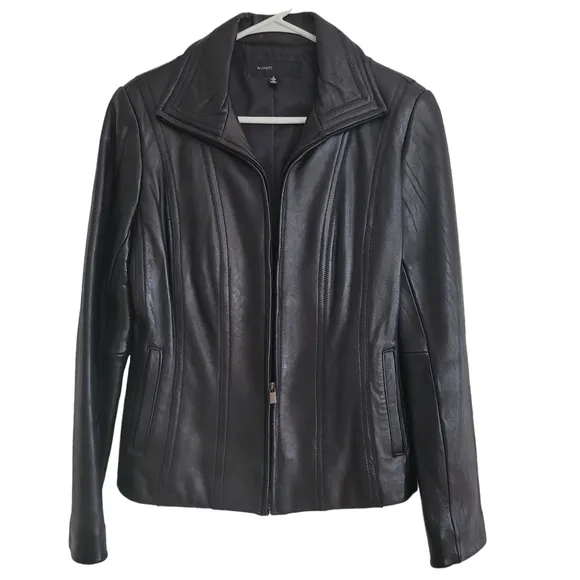 🌟Luxurious Avanti Black Leather Jacket Women’s S