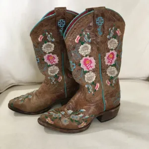 Macie Bean Kids Floral Western Boots (12)