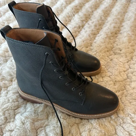Madewell The Claire Lace Up Military Boots Women’s Size 9