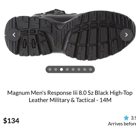 Magnum BLACK Men's Response III 8.0 High-Top Leather Military &amp; Tactical | NEW!
