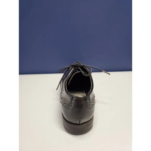 Marc Fisher Sailor Oxford‎ Dress Shoes Boys Size 6M Black Leather Almond Toe EUC