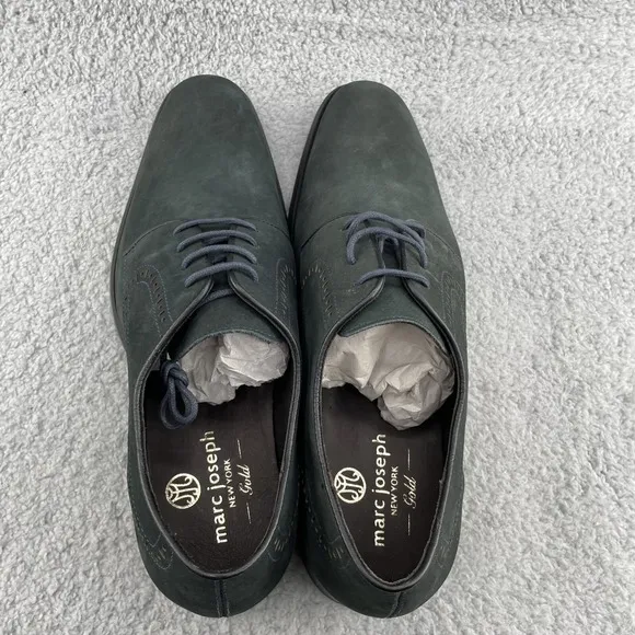 Marc Joseph  New York Dress Shoes Mens 11 Green Leather Calloway Oxford Corpcore