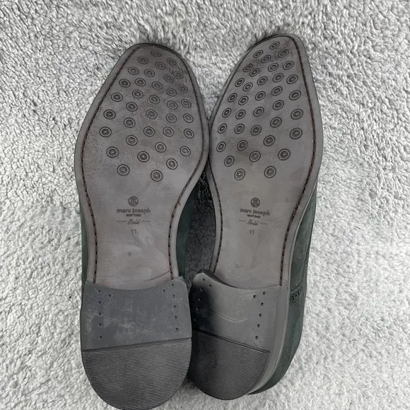 Marc Joseph  New York Dress Shoes Mens 11 Green Leather Calloway Oxford Corpcore