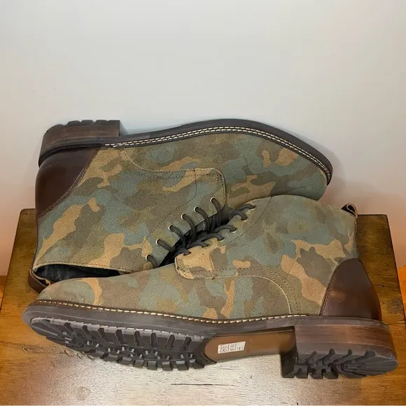 Mark Nason | NWOT! Stowe Military Camo Lace Up Suede Boots - Mens 12