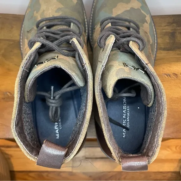 Mark Nason | NWOT! Stowe Military Camo Lace Up Suede Boots - Mens 12