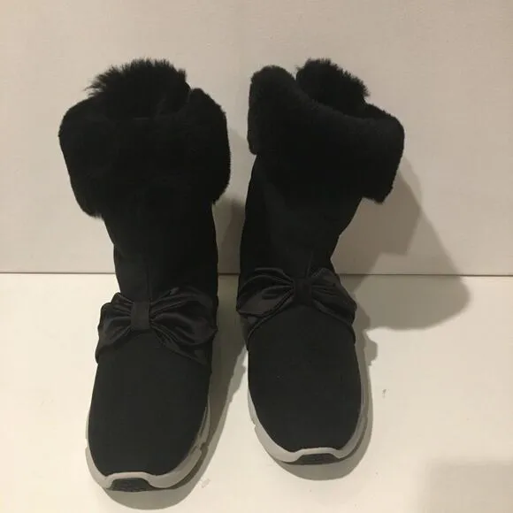 Mark Nason Sneaker Sherling Boot BlackSatin Bow 11