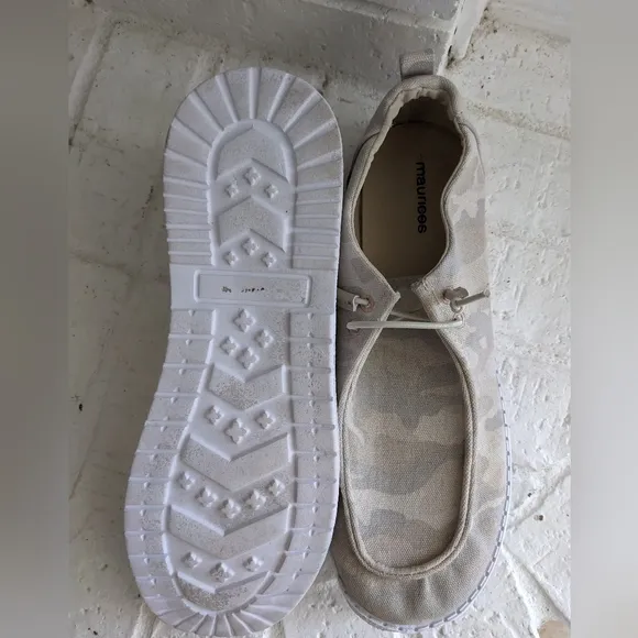 Maurices Beige Camouflage Slip-On Shoes