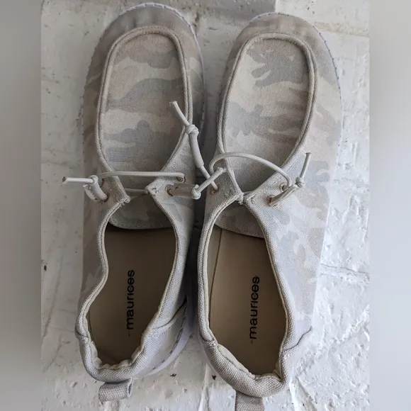 Maurices Beige Camouflage Slip-On Shoes