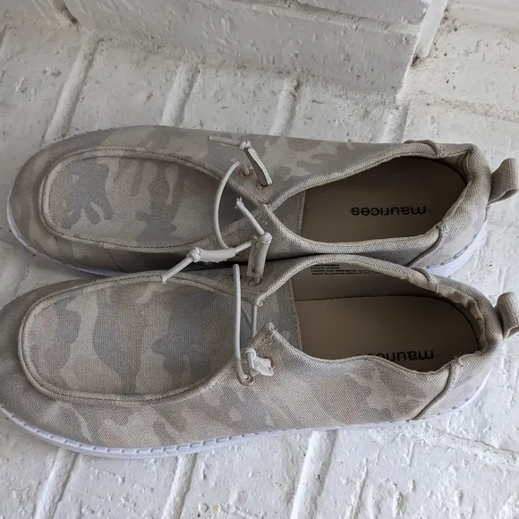 Maurices Beige Camouflage Slip-On Shoes