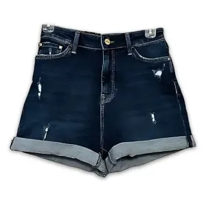 Mavi Ella Jean Shorts Stretch Cuffed Pockets High Rise Dark Wash Blue W 25 NWT