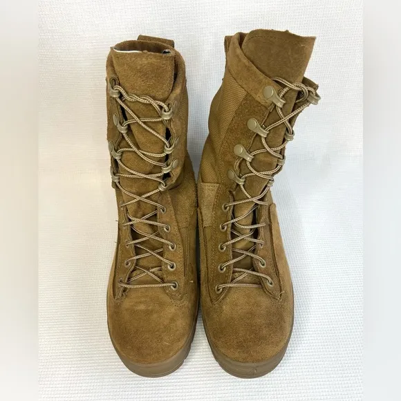 McRae Footwear Gore-Tex Lace-Up Combat Army Military Boots Tan Size 6.5W Wide
