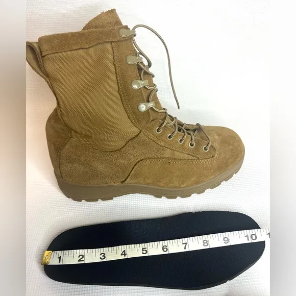 McRae Footwear Gore-Tex Lace-Up Combat Army Military Boots Tan Size 6.5W Wide