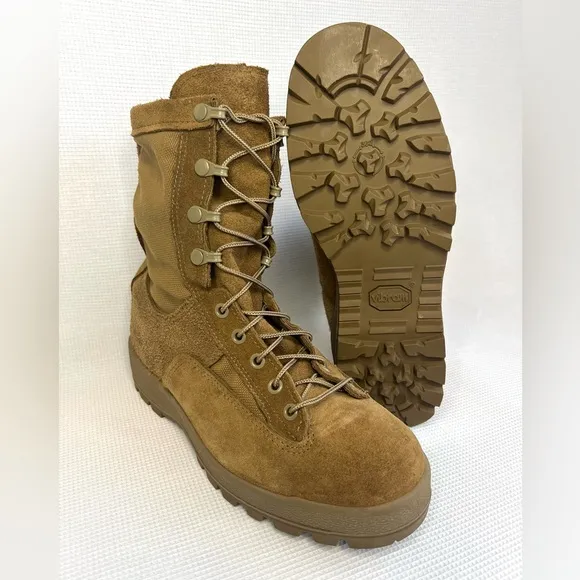 McRae Footwear Gore-Tex Lace-Up Combat Army Military Boots Tan Size 6.5W Wide