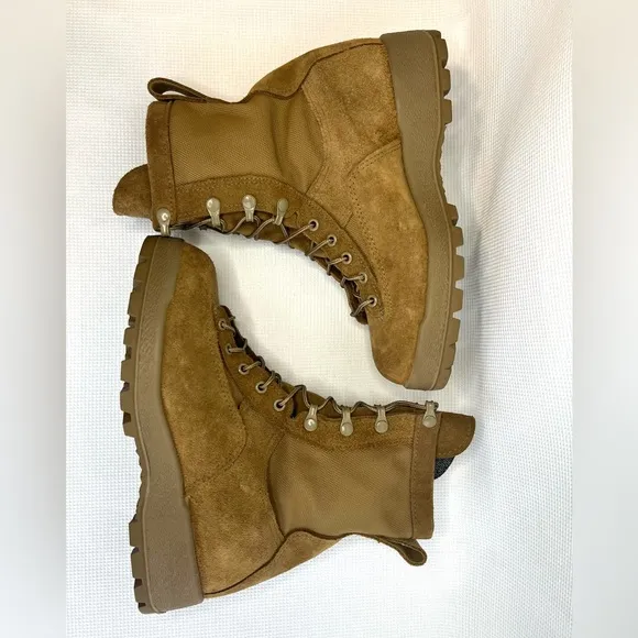 McRae Footwear Gore-Tex Lace-Up Combat Army Military Boots Tan Size 6.5W Wide