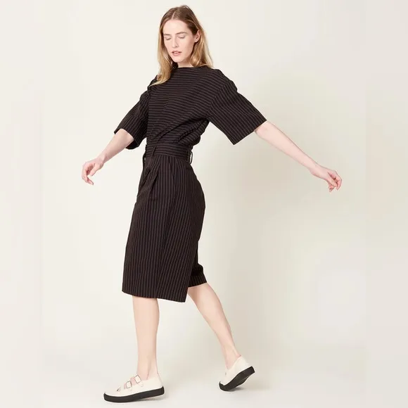 Melio Short in Black Stripe Canvas