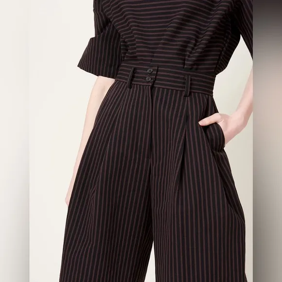 Melio Short in Black Stripe Canvas