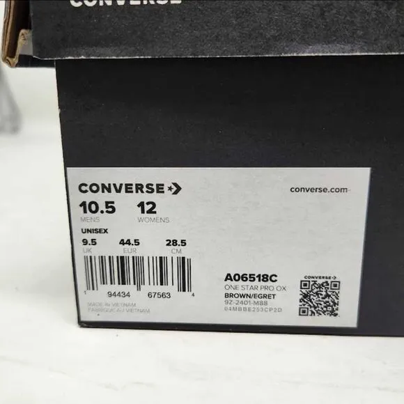 Men's 10.5 Sky High Farms x Converse workwear One star pro ox sneakers A06518C