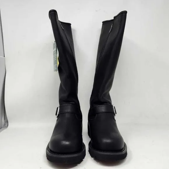 Mens 8 Ride Tecs 16&quot; engineer riding black motorcycle boots 1443 Zipper
