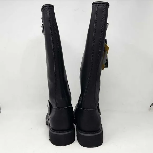 Mens 8 Ride Tecs 16&quot; engineer riding black motorcycle boots 1443 Zipper