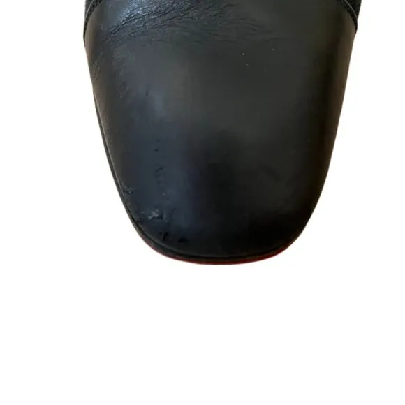 Men's Christian Louboutin Black Leather And Suede Greggo  Oxfords.  Size 40/7