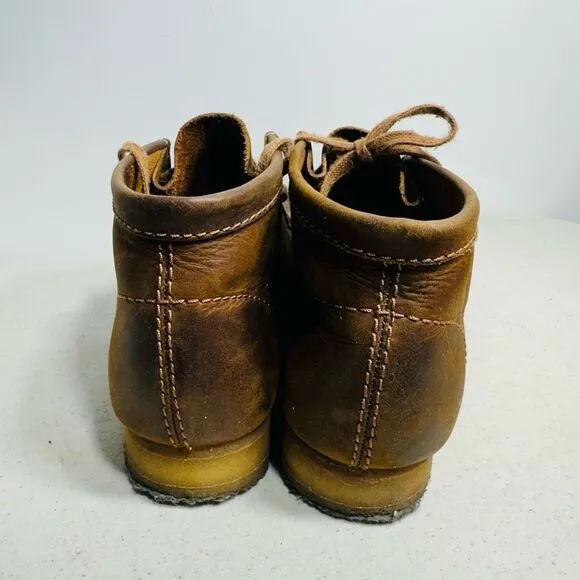 Mens Clarks Originals Brown Leather Comfort Ankle Boots Shoes Size 11