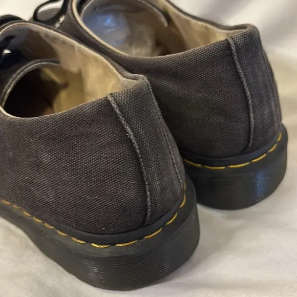 Men's Dr. Martens Black Canvas Shoes with Studded Detail US 14 Oxford